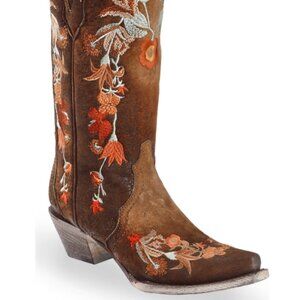 Floral Embroidered Western Boots